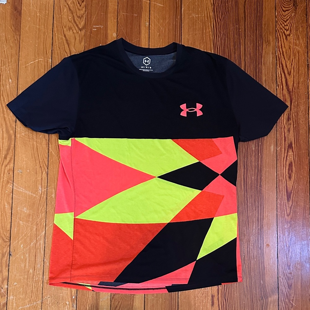 Under Armour Black and Neon Elite Run Shirt